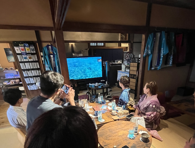 与論島タイアップイベントの様子