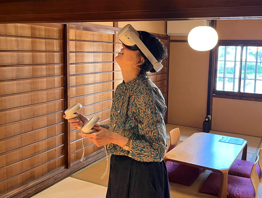 VRゴーグル体験の様子